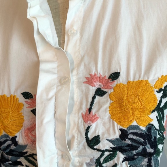 Zara Basic Collection embroidered crop top | S - Picture 5 of 8